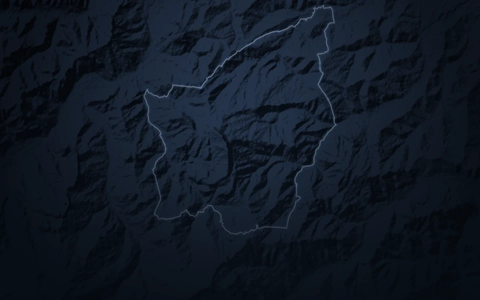 Rilievo di San Marino con il flusso del vento